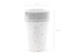 Picture of PAPER CUPS POLKA DOTS WHITE 260ML - 6 PACK